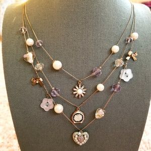 Betsey Johnson Jewelry - RARE Betsey Johnson Tiered Illusion Necklace Betsey Johnson Jewelry - RARE Betsey Johnson Tiered Illusion Necklace